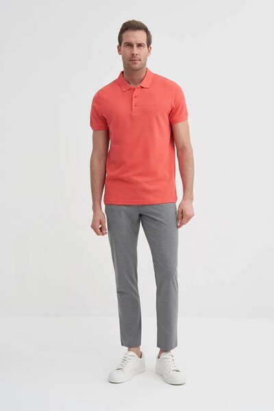 Cazador Tricou din bumbac simplu piqué slim cu gât polo