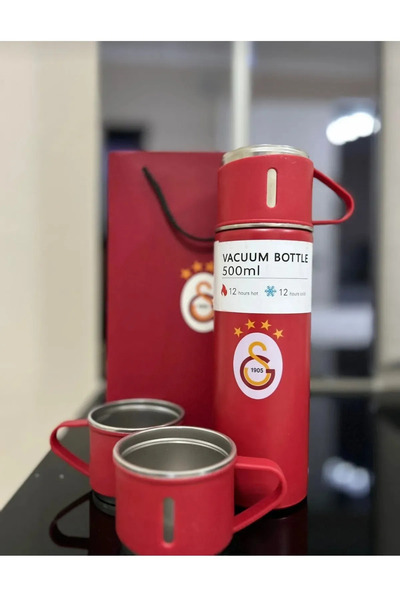 Sima Home Galatasaray Taraftar Termos Seti ( 500 ml ) 3'lü Set
