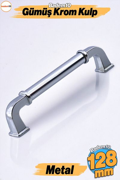 Badem10 Mâner Alfa Metal Argintiu Cromat 128 Mm Mobilier Bucătărie Sertar Dulap Dulap Ușă Mânere Mâner