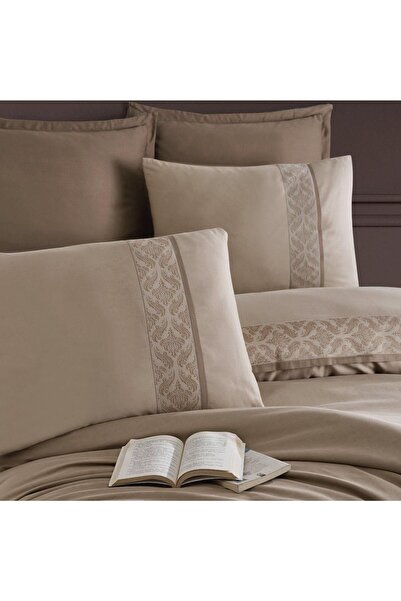 Clasy Ranforce pentru două persoane lenjerie de pat Borderline Nienna V1 Bej