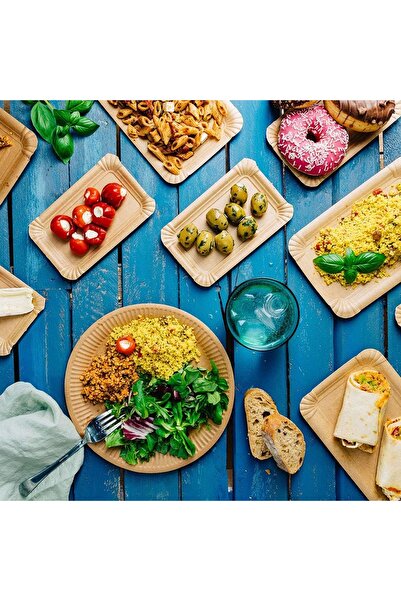 Kraft Organik Kağıt Tabak 25 Adet (23 cm)