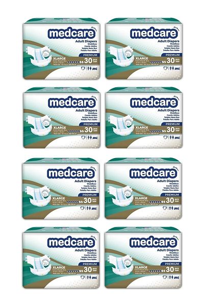 MEDCARE Adult Patient Diapers Xlarge Premium Special Series (Extra Large Size) 240 Pieces