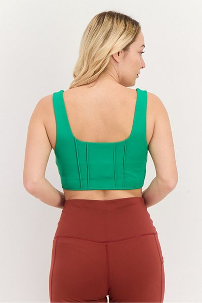 Guess Women Brand Logo Padded Sports Bra, Green
