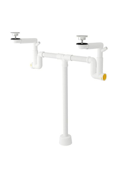 erorex Water trap w flexible pipe, 2 bowls