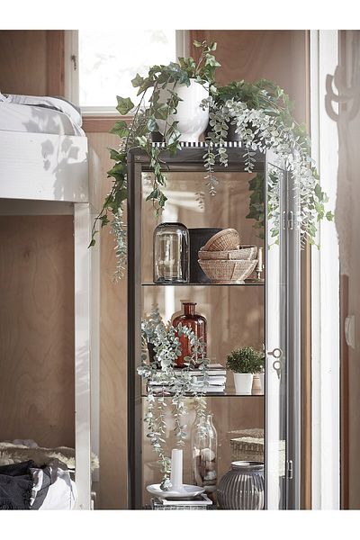 erorex Artificial potted plant, in/outdoor hanging/eucalyptus, 9 cm