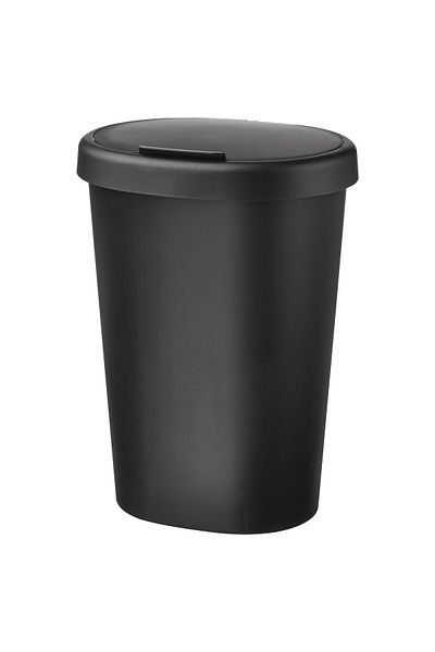 erorex Bin with lid, black, 8 l