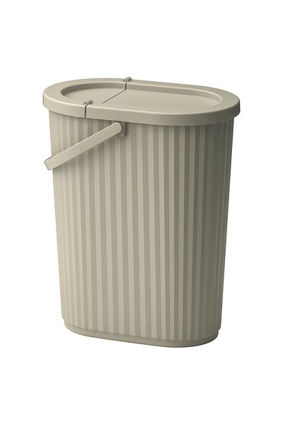 erorex Bin with lid, grey-beige, 26 l