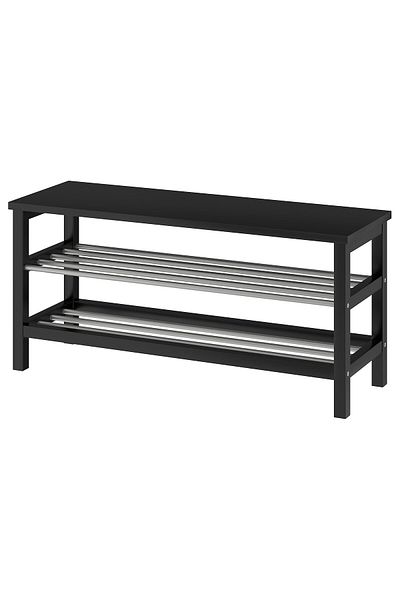 erorex Bench with shoe storage, black, 108x34x50 cm
