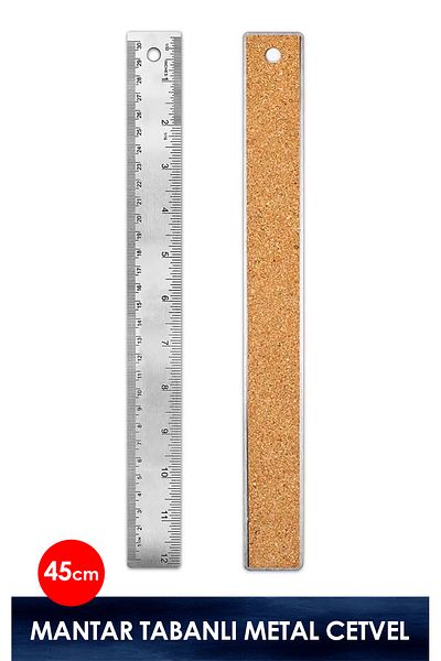 Vox Art Non-Slip Ruler 45 cm - Metal / Cork Base