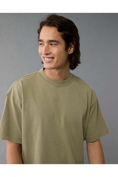 AMERICAN EAGLE AE Boxy Sueded Jersey T-Shirt