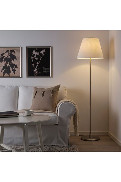 erorex Floor lamp base, nickel-plated