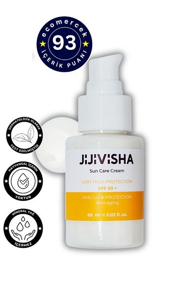 jijivisha Sonnenschutzmittel mit hohem Schutz – gegen Hautunreinheiten und Anti-Aging, 50 ml (natürliches, glänzendes Finish), 60 ml