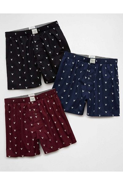 AMERICAN EAGLE AEO Men's Stretch Boxer Short 3-Pack