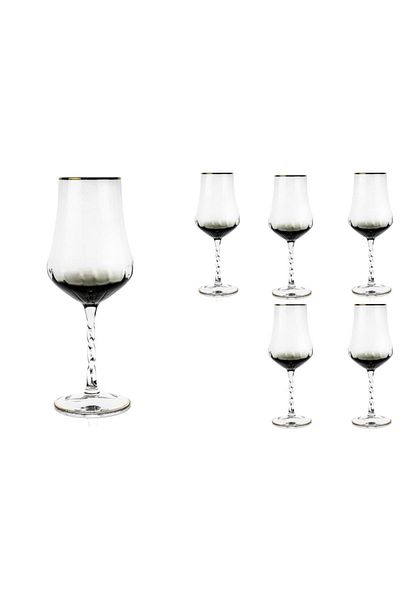 Mikasa Moor Gold Gray 6-Piece Red Wine Glass