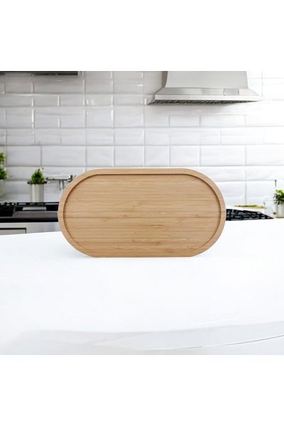 Vadi Bamboo Presentation Snack Oval Plate 40X16 cm