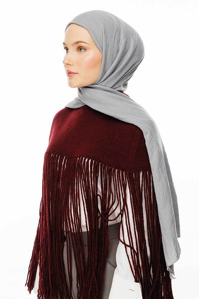 VALORSCARF Şal din bumbac cu model iederă - albastru praf