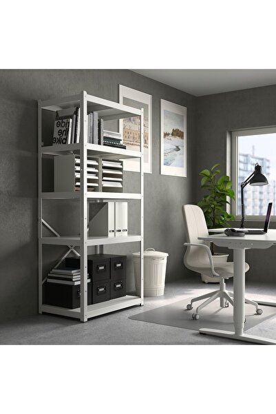 erorex Bin with lid, white, 40 l