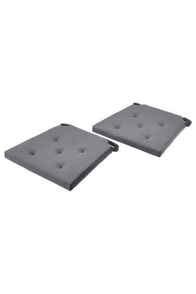 AZOZ MERCHLY Chair pad, grey, 42/35 x 40 x 4 cm