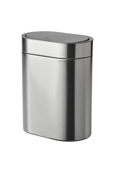 erorex سلة مهملات ذات غطاء علوي يعمل باللمس، من الفولاذ المقاوم للصدأ، سعة 4 لتر