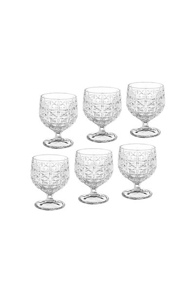 Blinkmax A set of glass juice cups with a base of 6 pieces