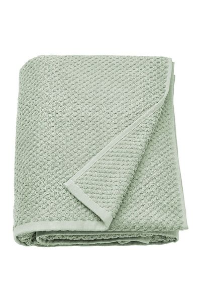 erorex Bath sheet, pale grey-green, 100x150 cm
