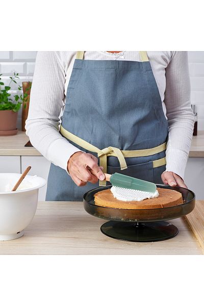 erorex ملعقة مسطحة، مجموعة من 3 قطع، خشب/رمادي غامق-أخضر