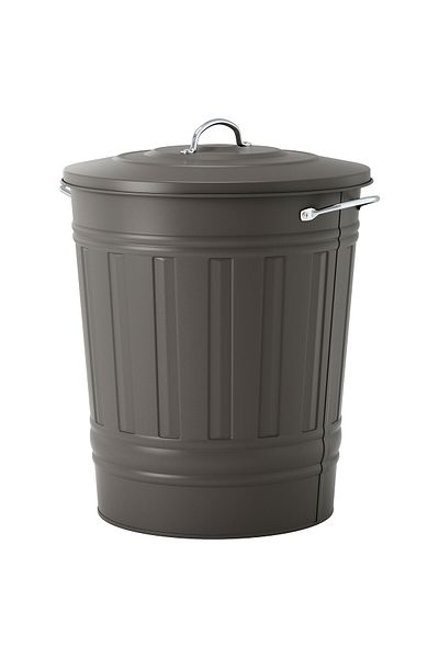 erorex Bin with lid, grey, 40 l