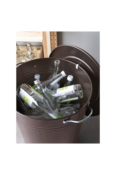 erorex Bin with lid, grey, 40 l