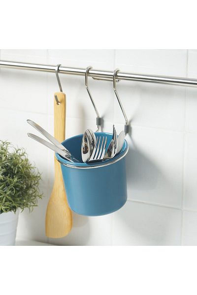 erorex Container, blue/nickel-plated, 14x16 cm
