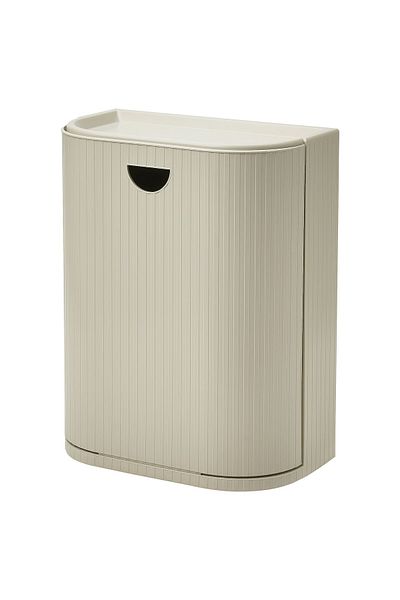 erorex Bin with lid, grey-beige, 21 l