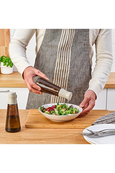 erorex Bottle with pour spout, glass/brown, 19 cm