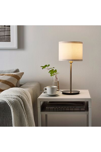 erorex Table lamp base, nickel-plated, 30 cm