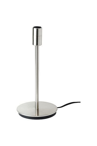 erorex Table lamp base, nickel-plated, 30 cm
