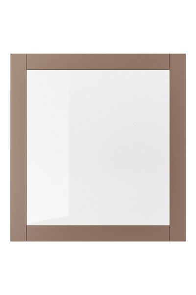 erorex باب زجاجي، رمادي فاتح-بني/زجاج شفاف، 60×64 سم