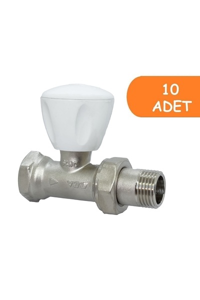 Eca 10 Adet ECA RV3 1/2 Düz Radyatör Valfi  Petek Havlupan Vanası 602120725