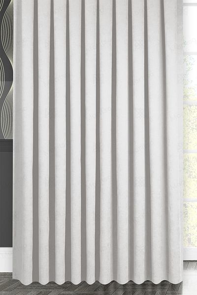 MARİTSA Velvet Textured Series Stone Close Pleat (1x3) Single Wing Background Curtain