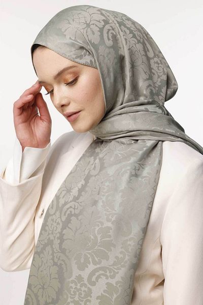 VALORSCARF Brocade Shawl - Mold Green