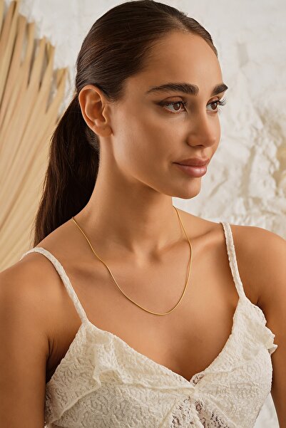 Sefa Gold 14 Ayar Altın İtalyan Silindir Balık Sırtı Zincir Kolye