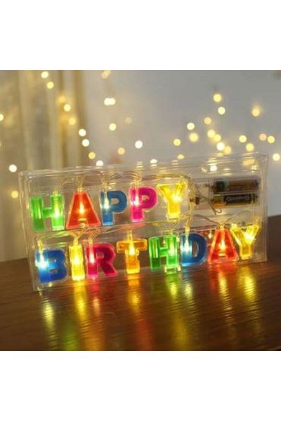 Generica Battery operated happy birthday light string