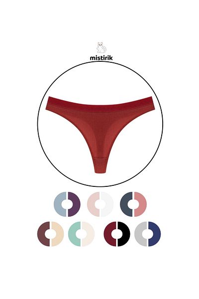 MİSTİRİK Paulo Model Snur Snur Bumbac Tanga Flexibil Model Roșu Claret Culoare