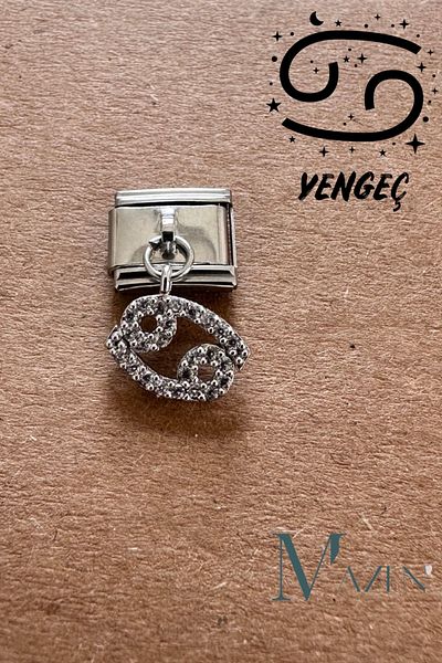 MAZEN Cancer Dangle Italian Bracelet Charm