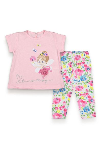 Lmn Fairy Girl Printed Tights Baby Set