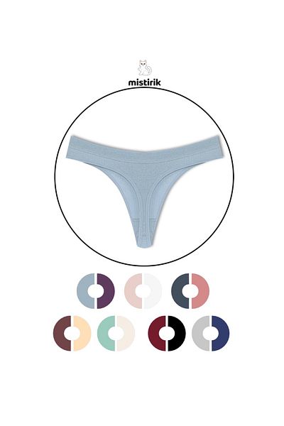 MİSTİRİK Paulo Model Corded String Βαμβακερό στρινγκ Εύκαμπτο μοντέλο Λιλά Χρώμα