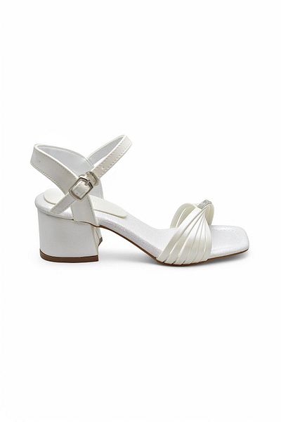ayakkabiburada 352 Evening Dress Girls' Heeled Shoes Stoned Open Girls' Engagement Evening Dress Shoes