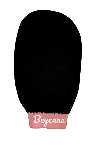 BEYZANA Premium Black Ecru Bath Shower Scrub - 100% Flush Silk Exfoliating Gloves