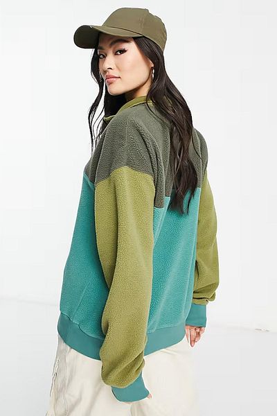 Nike Sportswear Qz Sport Utility Fleece Turtleneck 1/2 Zip Loose Fit Large Size Women's Half Zip
