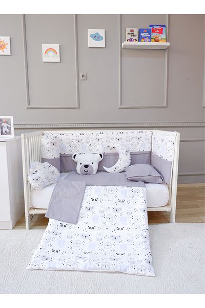 Fun Moment 11 Side Guardrails for Baby Bed with Quilt, Pillows and Sheet