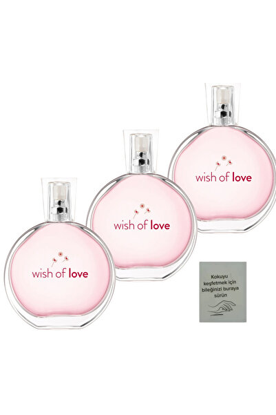AVON Wish Of Love Edt 50 ml Kadın Parfümü 3 adet + koku kartı