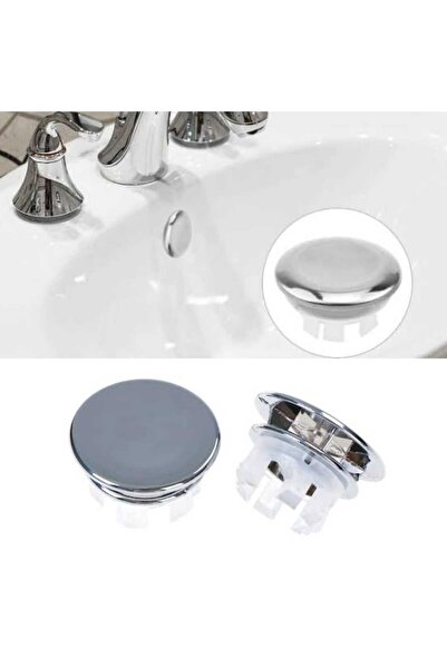 Mucha 2 Adet Full Parlak Krom Mutfak Banyo Lavabo Taşma Halkası Drenaj Kapağı