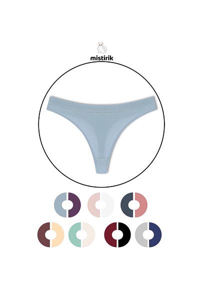 MİSTİRİK Paulo Model Corded String Βαμβακερό στρινγκ Εύκαμπτο μοντέλο Λιλά Χρώμα